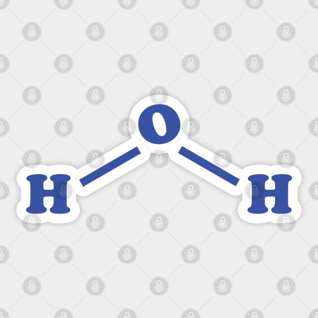 Water Molecule Chemical Formula Sticker by tinybiscuits
